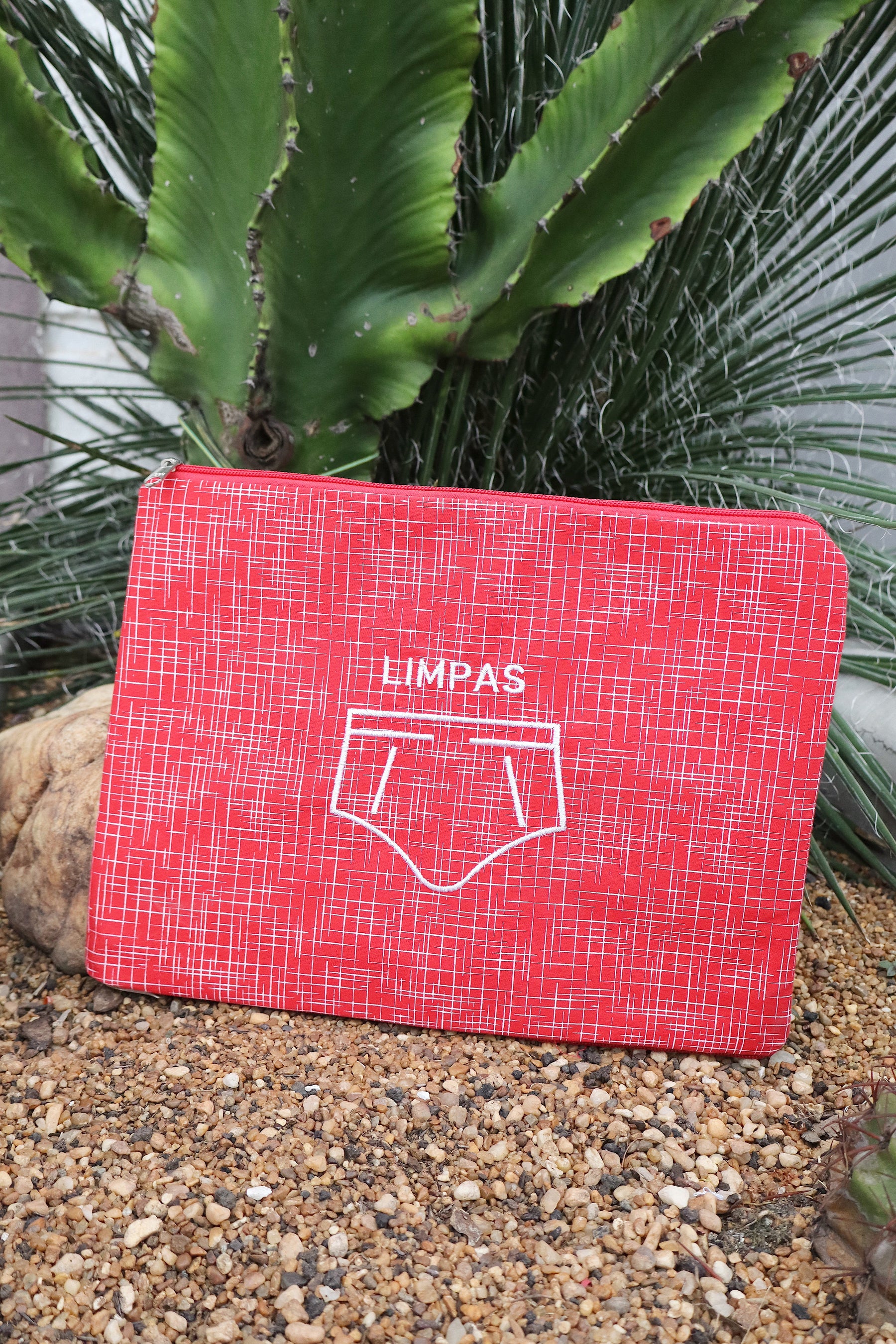 Necessaire Porta Cueca Limpinha Sujinha G Vermelha