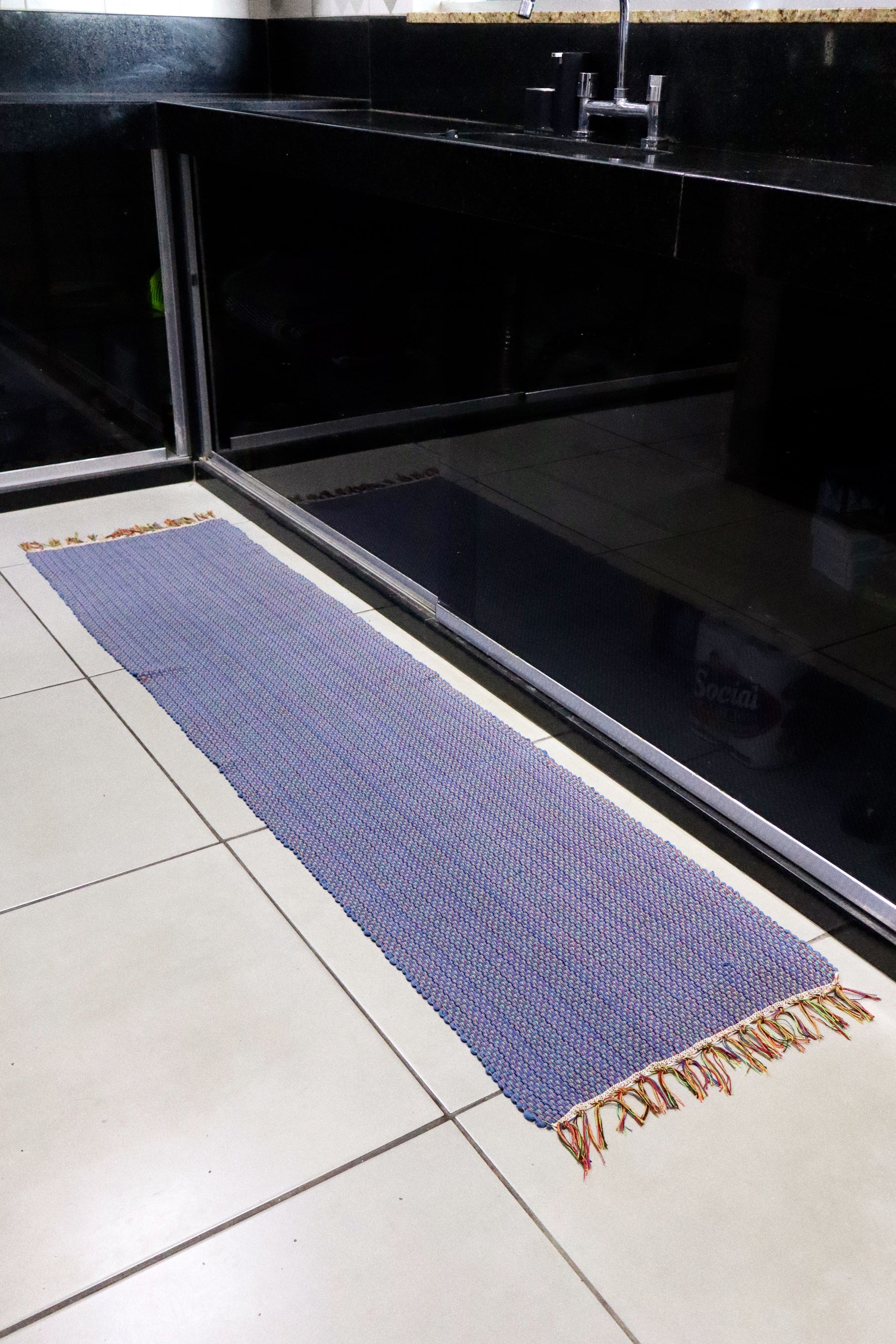 Passadeira em Malha Azul 2,5m