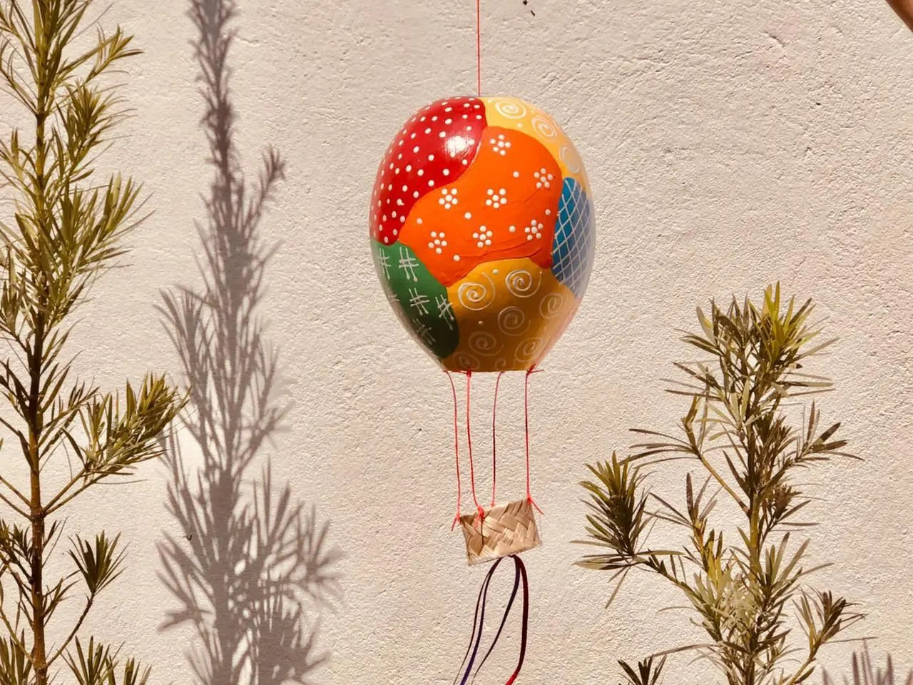 Móbile Balão em Cabaça Patchwork