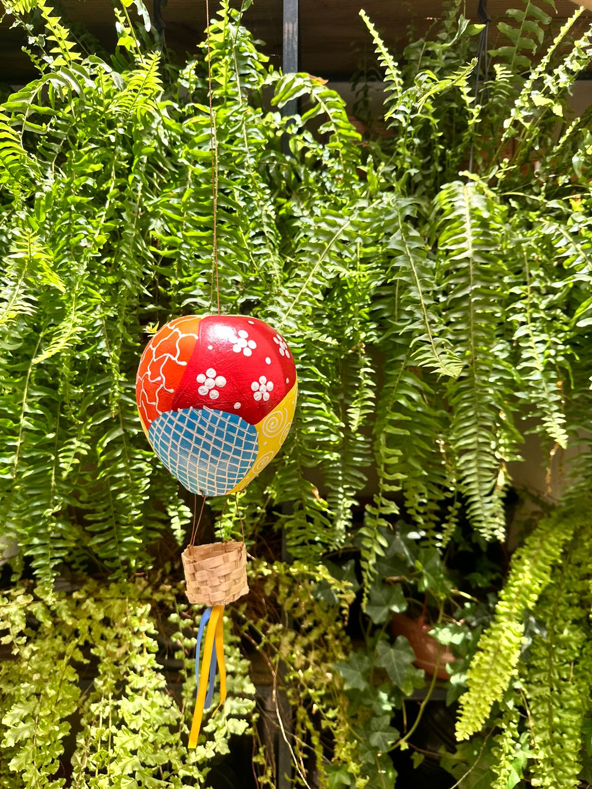 Móbile Balão em Cabaça Patchwork