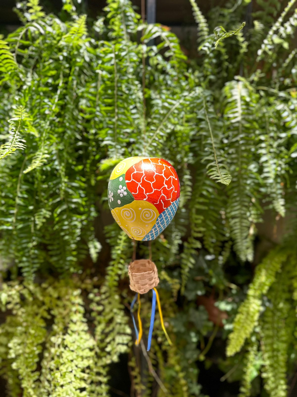 Móbile Balão em Cabaça Patchwork