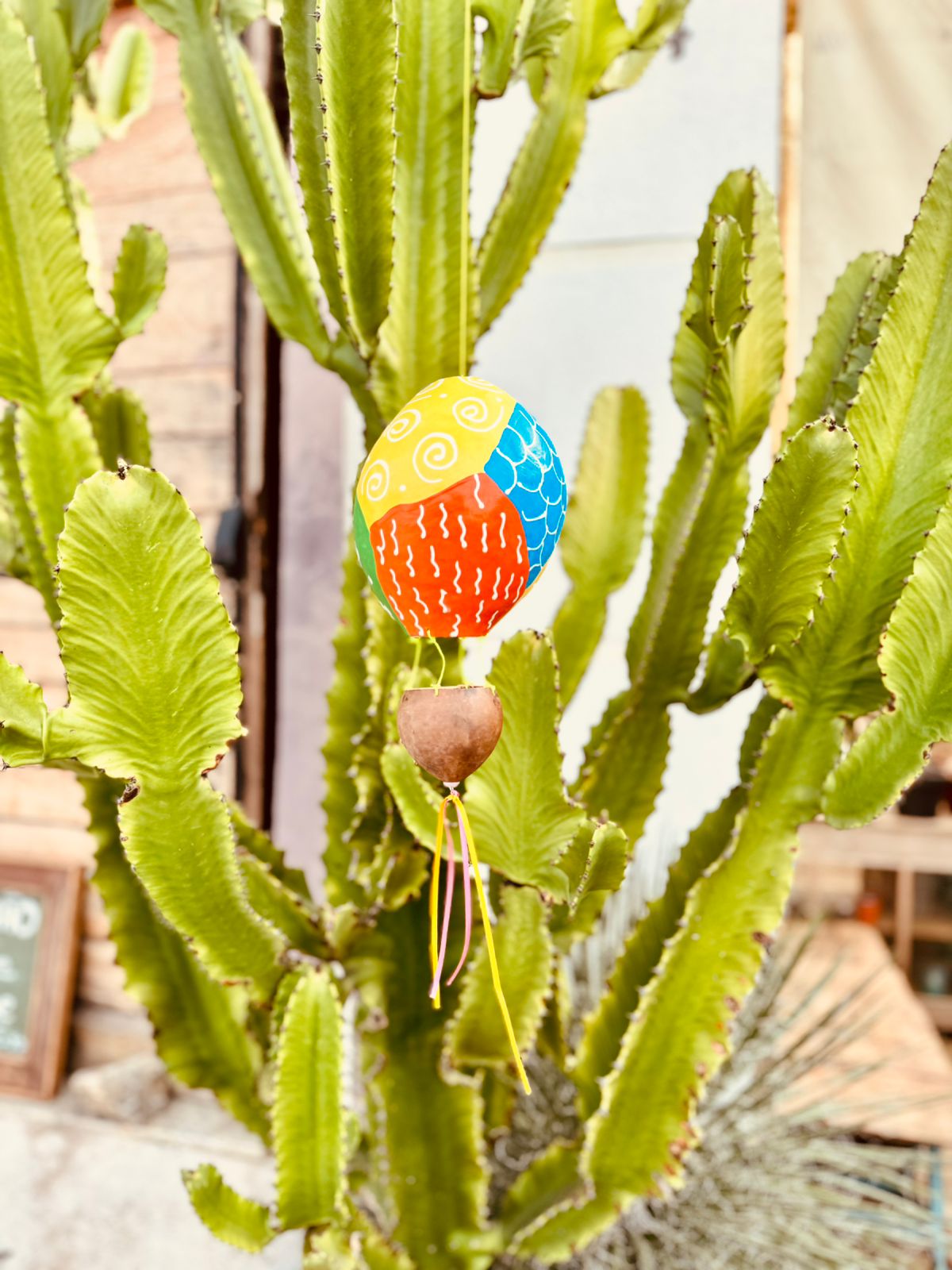Móbile Balão em Cabaça Patchwork