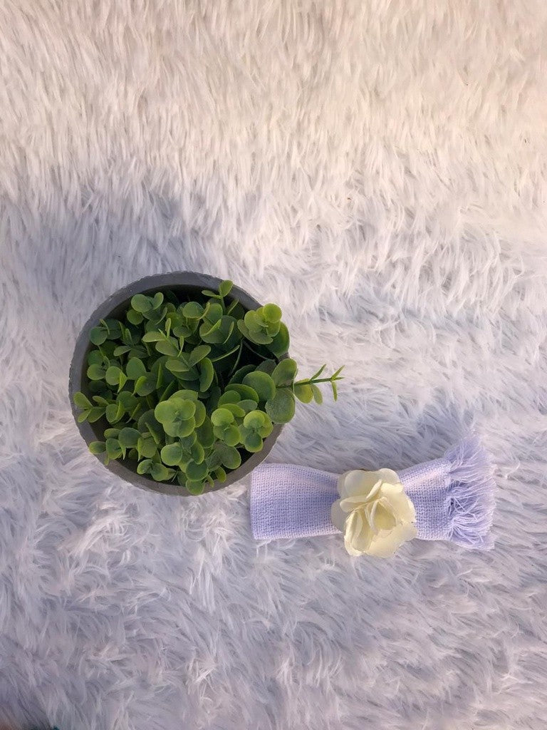 Kit Porta Guardanapo Flor De Cetim 6 peças Cru
