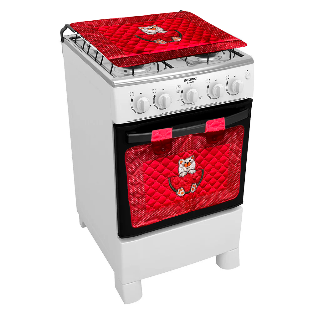 Kit Fogão E Forno Patchwork 4 Bocas