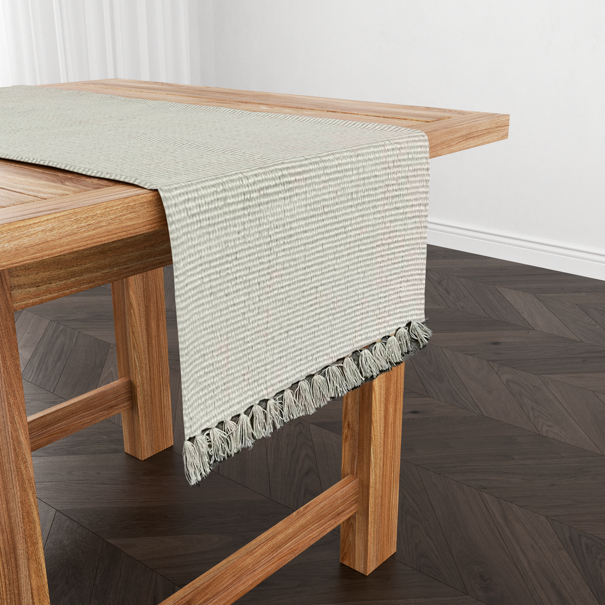 Caminho de Mesa Linha com Fio Lurex Cru 2,0m