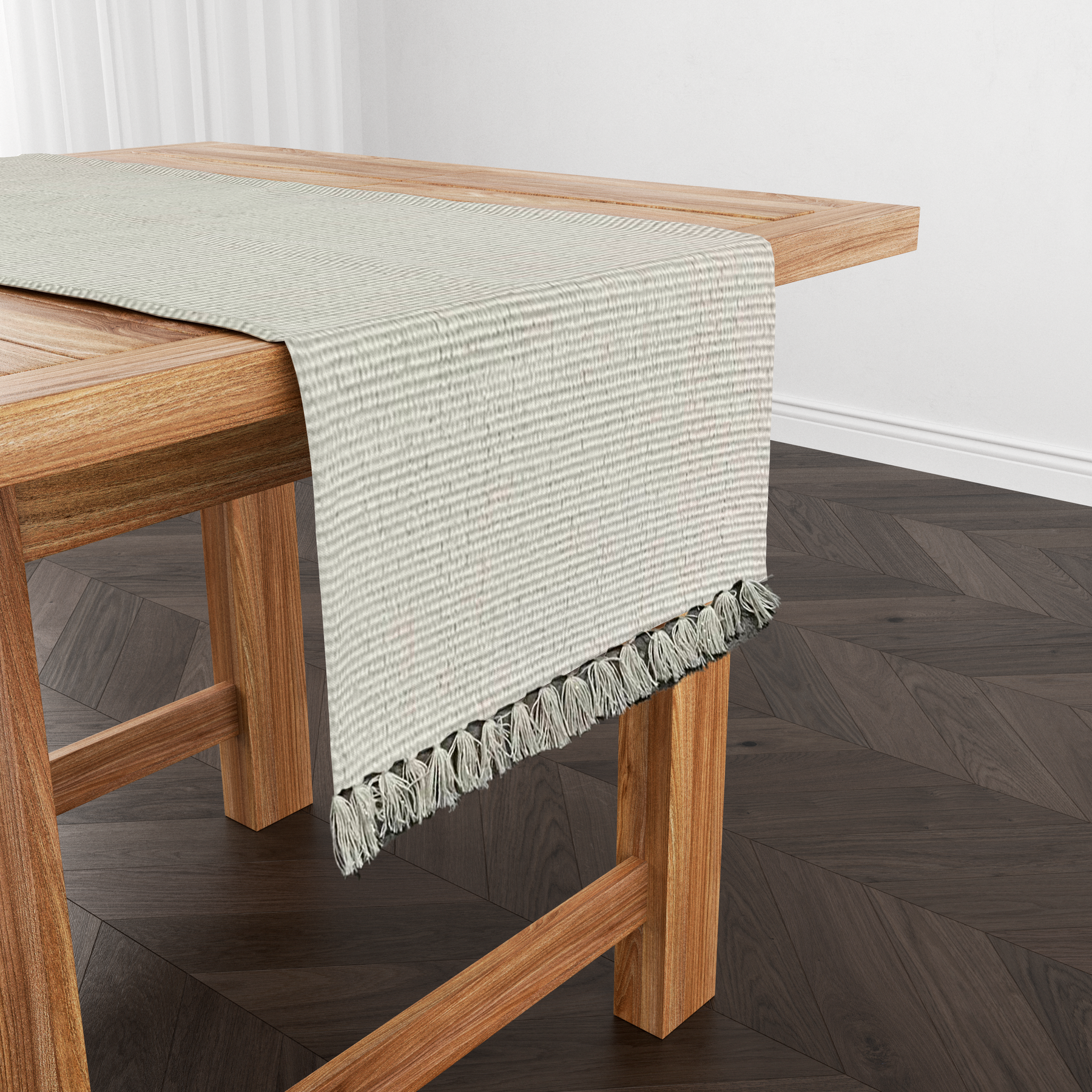 Caminho de Mesa Linha com Fio Lurex Cru 2,0m