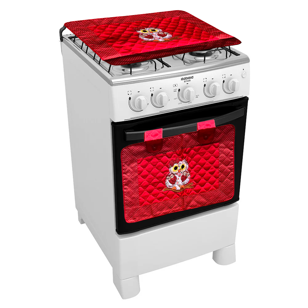 Kit Fogão E Forno Patchwork 4 Bocas