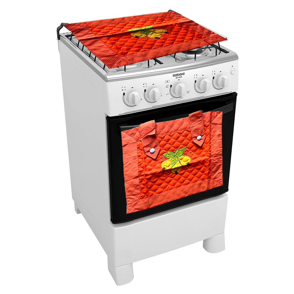 Kit Fogão E Forno Patchwork 4 Bocas