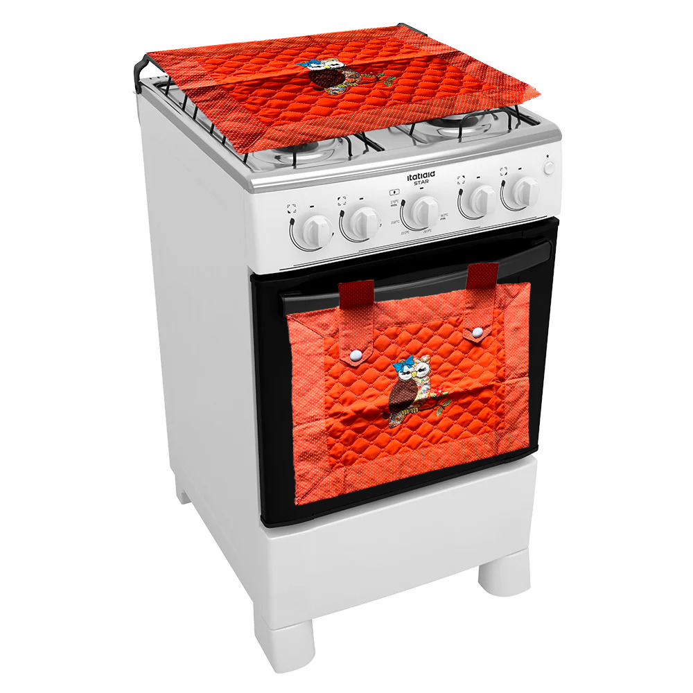 Kit Fogão E Forno Patchwork 4 Bocas
