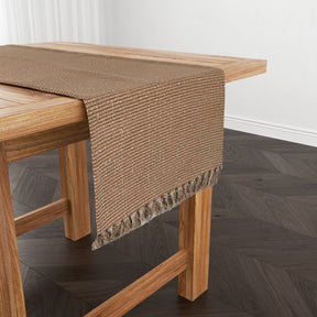 Caminho de Mesa Linha com Fio Lurex Café com Leite 1,0m