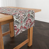 Caminho de Mesa Impermeável Belize Arabesco Vermelho