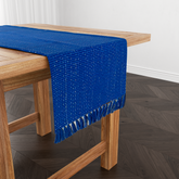 Caminho de Mesa Linha com Fio Lurex Azul 2,0m
