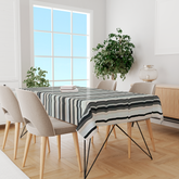 Toalha de Mesa Impermeável Listrado Rosa e Preto 1,45mx2,2m