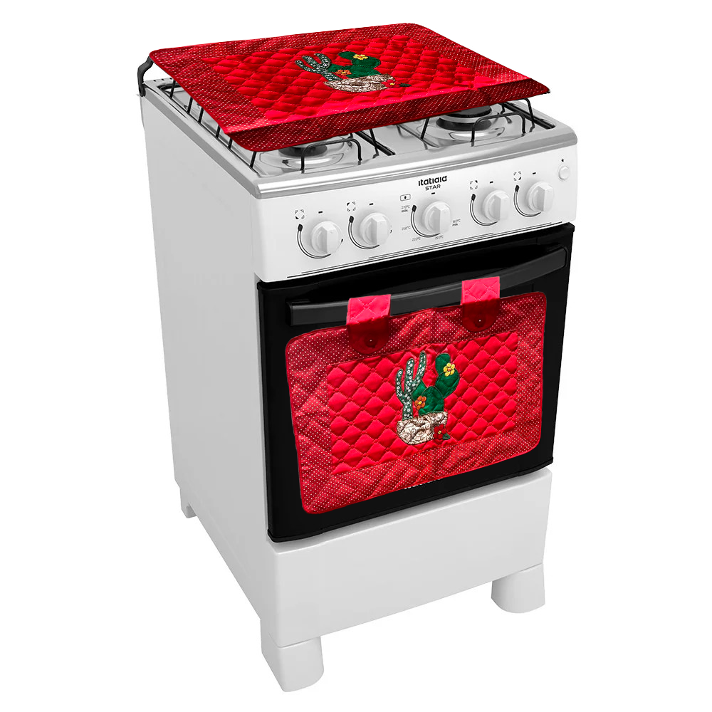 Kit Fogão E Forno Patchwork 4 Bocas