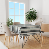 Toalha de Mesa Impermeável Listrado Rosa e Preto 1,45mx1,5m