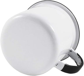 Caneca Esmaltada P Ágata MetalLouça Branca