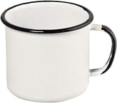 Caneca Esmaltada G Ágata MetalLouça Branca