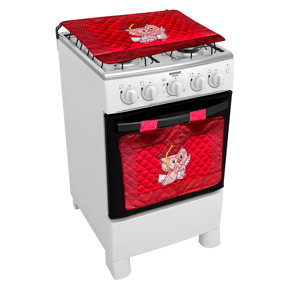 Kit Fogão E Forno Patchwork 4 Bocas
