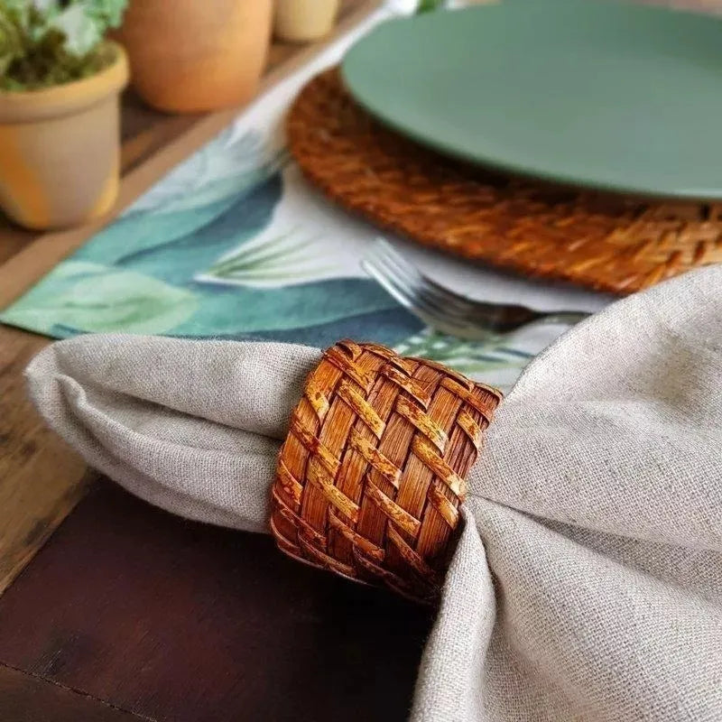 Argola Porta Guardanapo Fibra Rattan