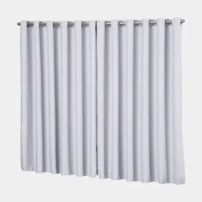 Cortina Blackout com Argolas Cromadas Branco 2,20x2,80m