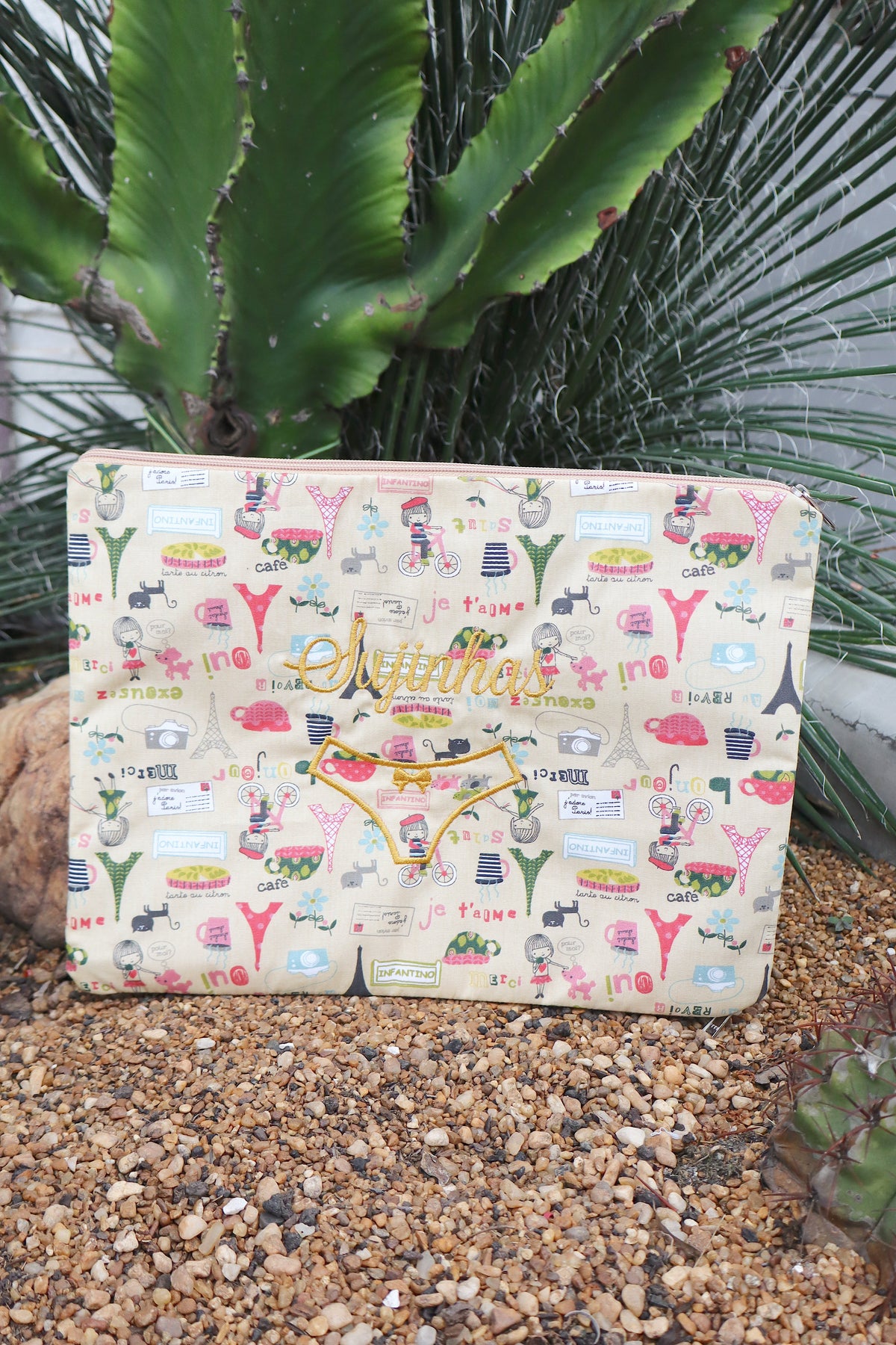 Necessaire Porta Calcinha Limpinha Sujinha G Paris