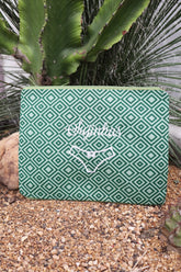 Necessaire Porta Calcinha Limpinha Sujinha G Losango Verde