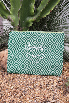 Necessaire Porta Calcinha Limpinha Sujinha G Losango Verde