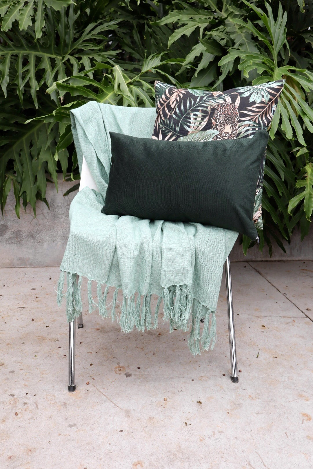 Kit Mantinha para Sofá Verde Claro + 2 Capas de Almofadas