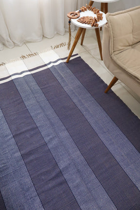 Tapete em Malha Moldura Azul Marinho 1,50x2,00m