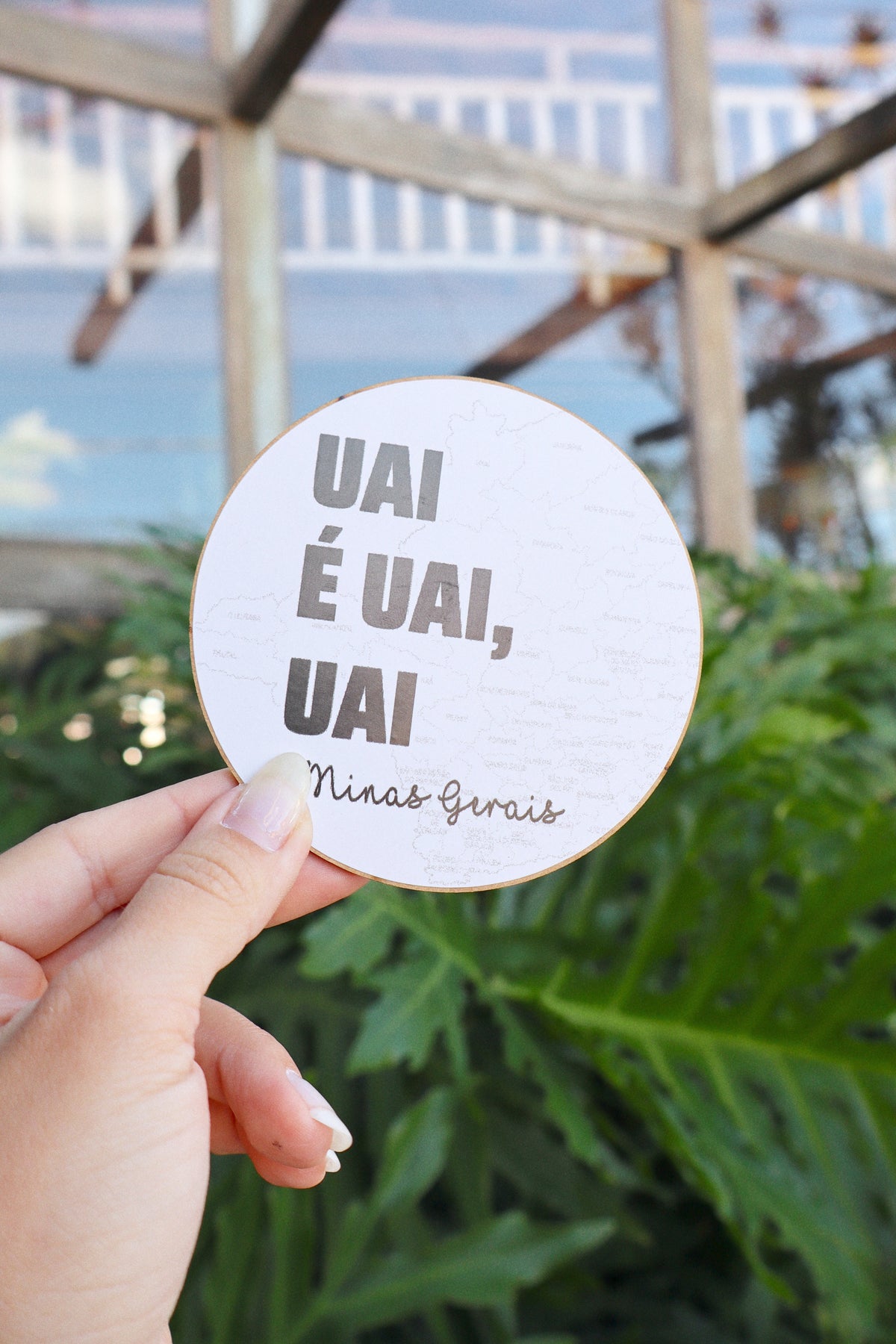 Descanso Para Copo / Porta Copo Dicionário Mineiro Adesivado "Uai é Uai"
