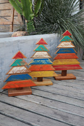 Trio Árvore Madeira Colorida