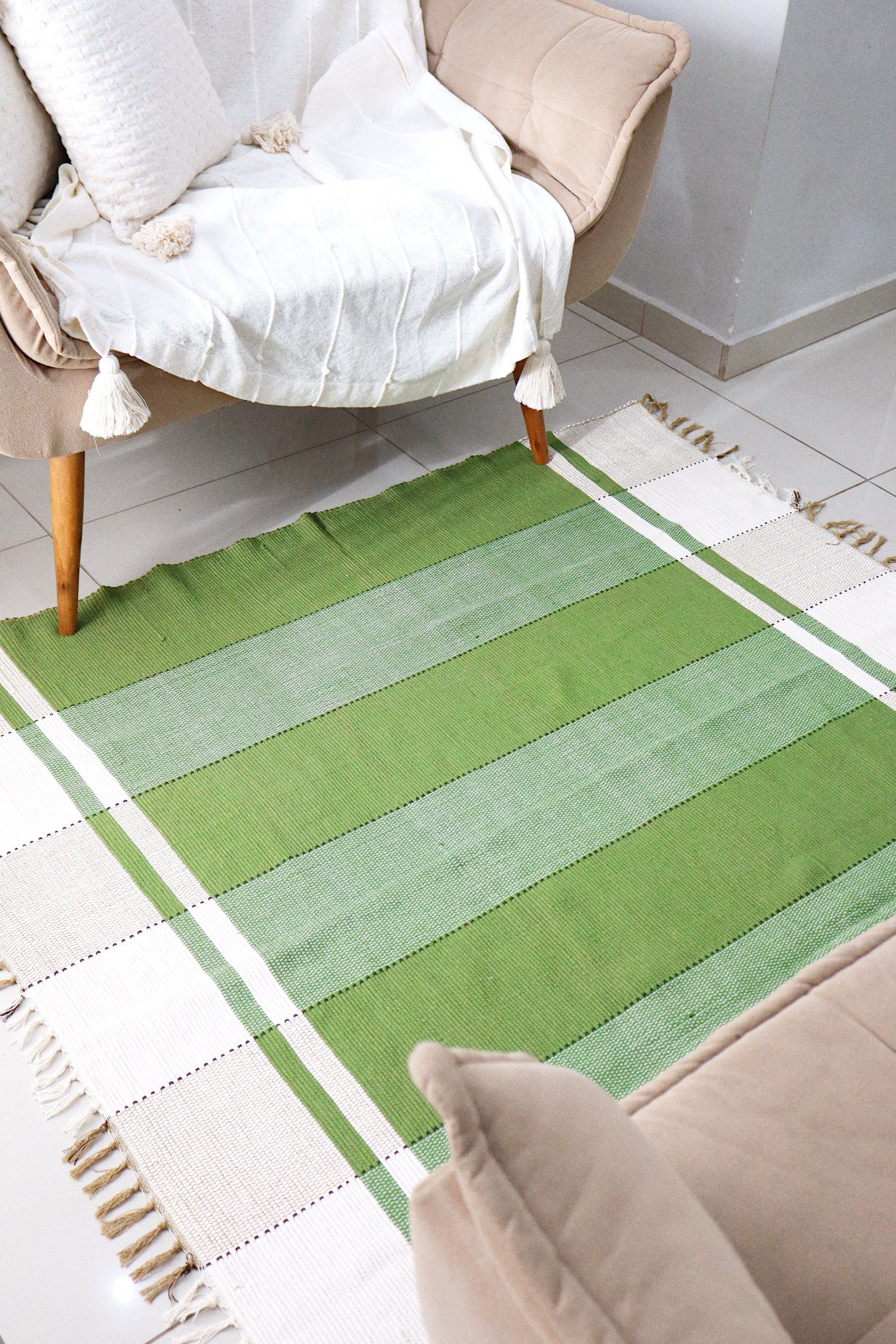 Tapete em Malha Moldura Verde 1,50x1,50m