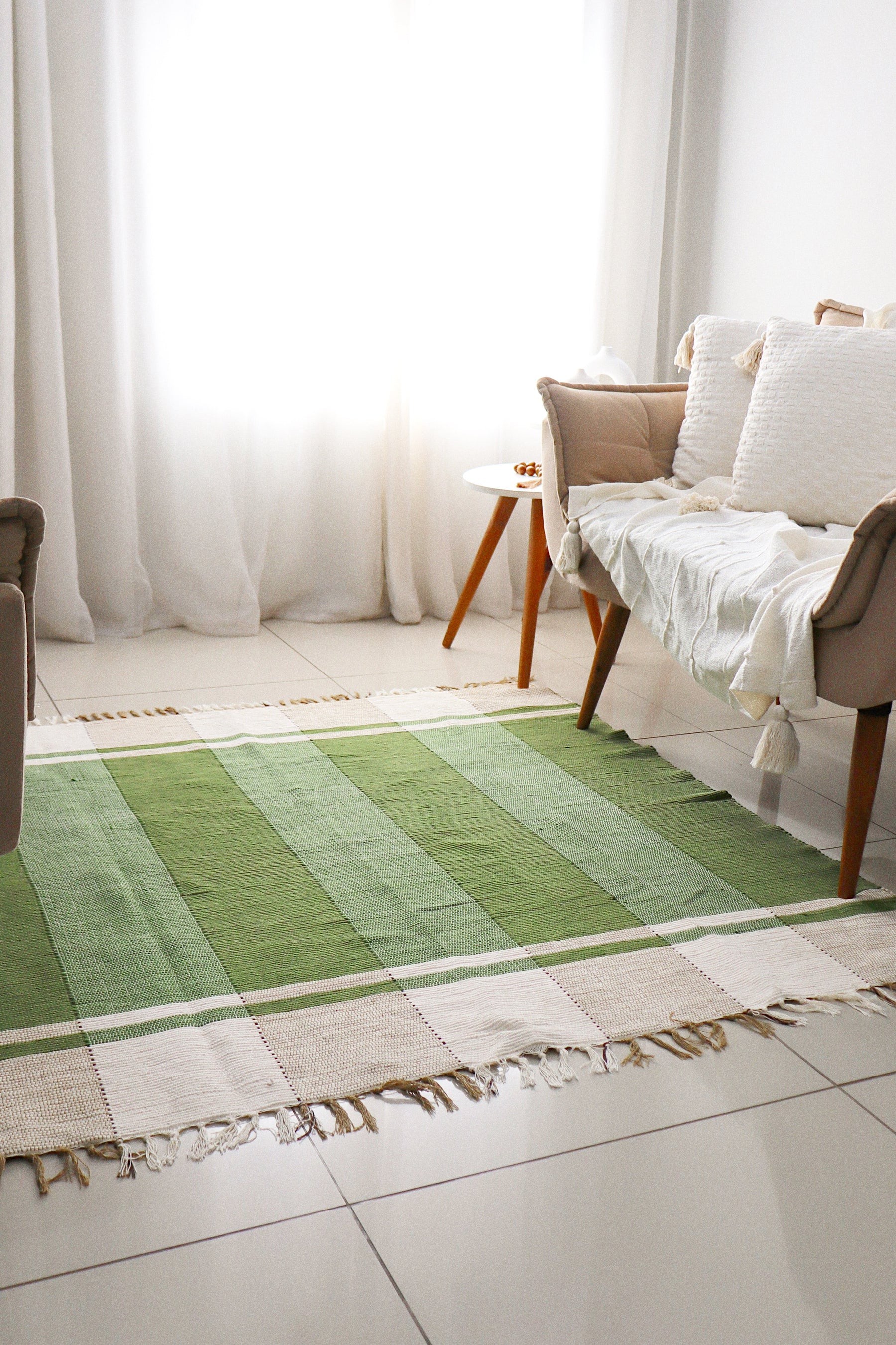 Tapete em Malha Moldura Verde 1,50x1,50m