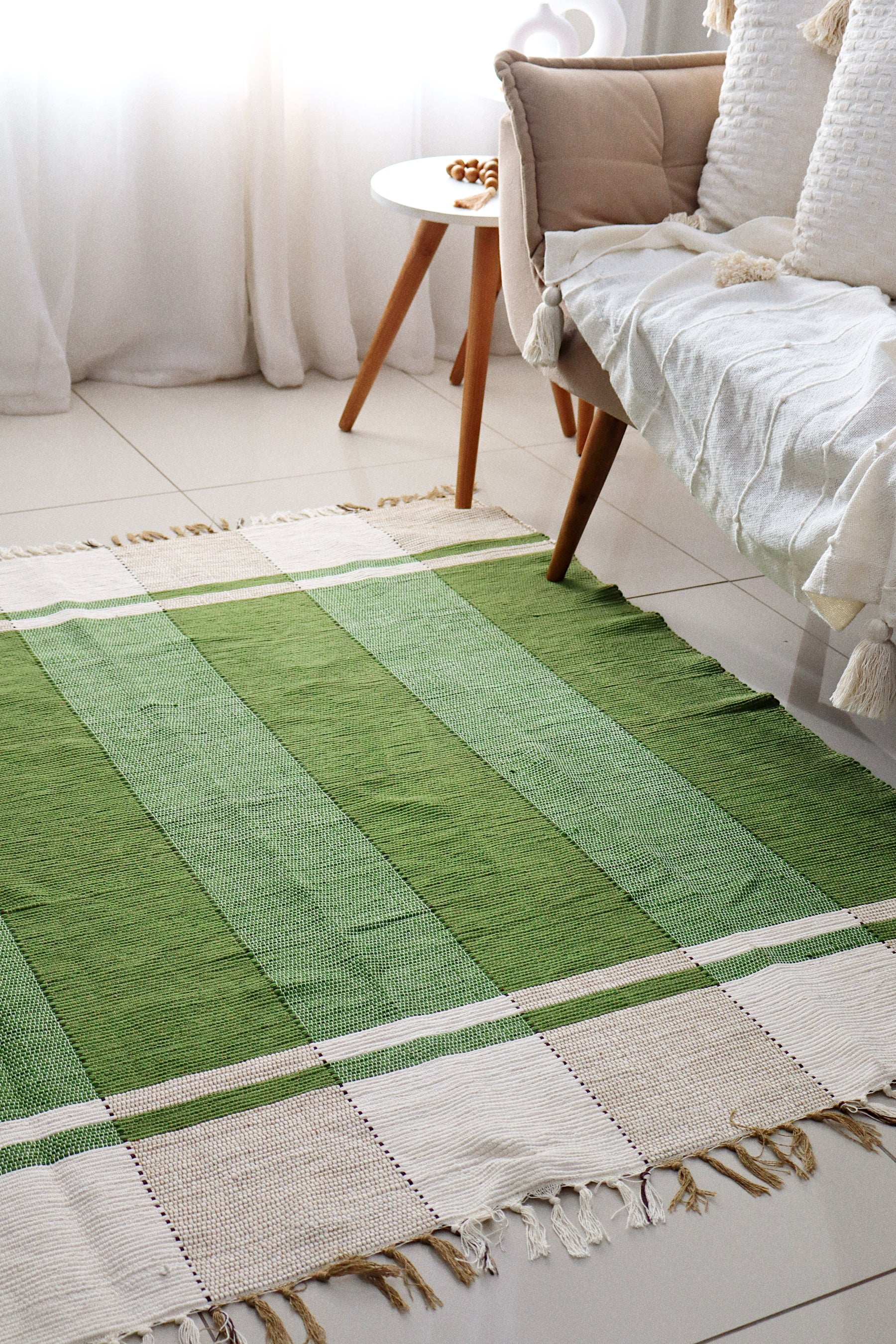 Tapete em Malha Moldura Verde 1,50x1,50m