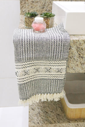 Toalhinha Lavabo Puxadinha Preta
