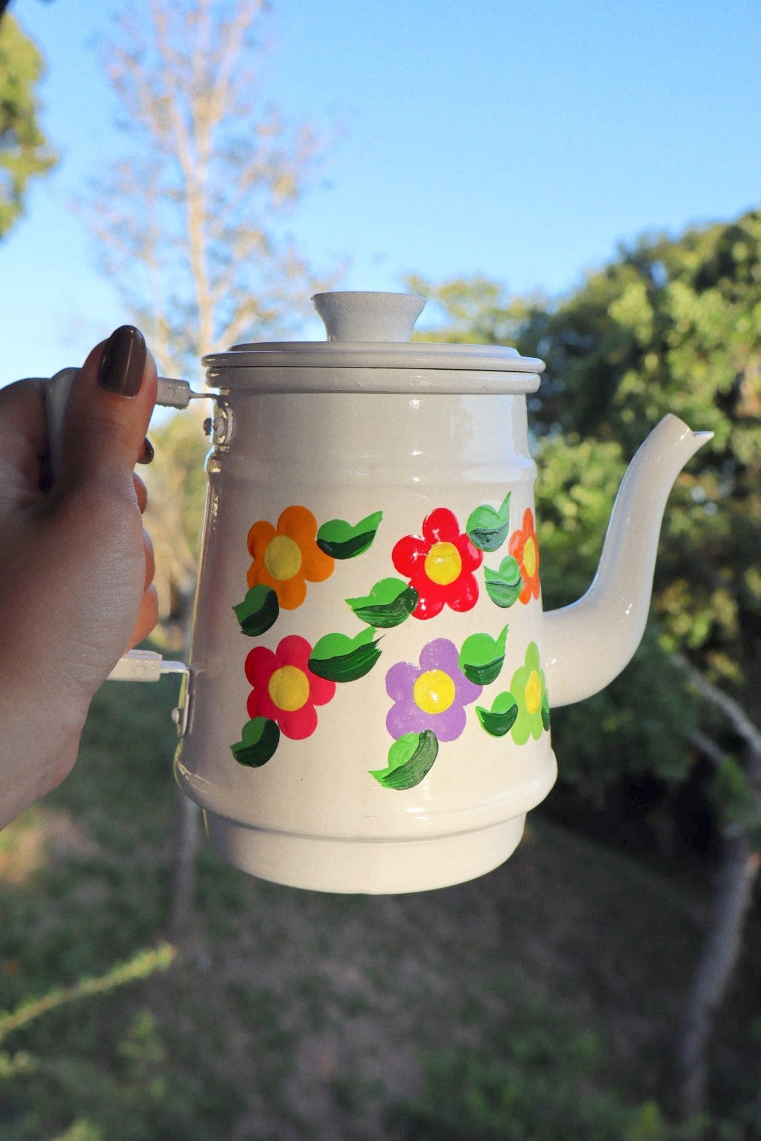Bule Alumínio Pintado Branco
