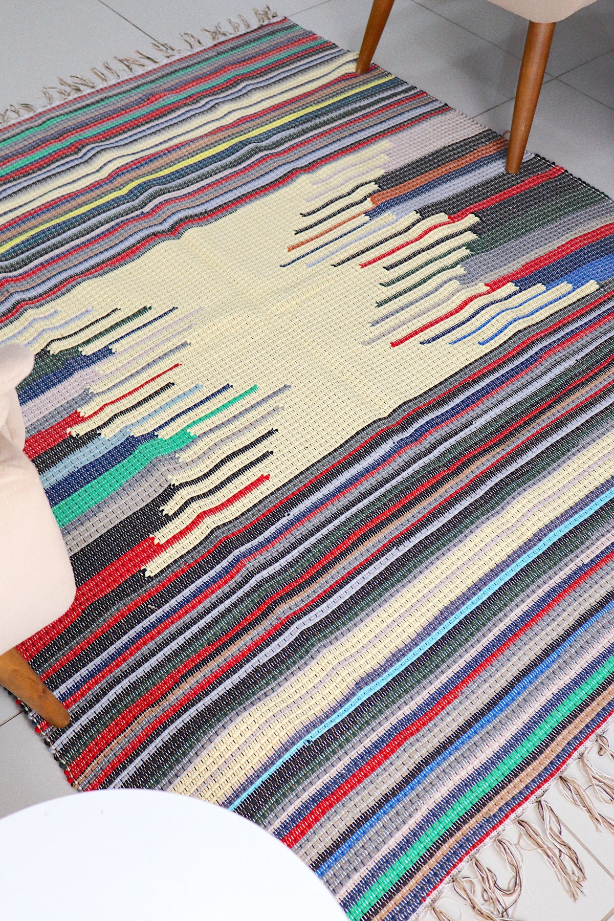 Tapete de Bico em Malha Amarelo 1,50x1,50m