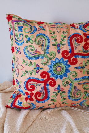 Capa de Almofada Bordada em Linho Indiana 45x45 EST07