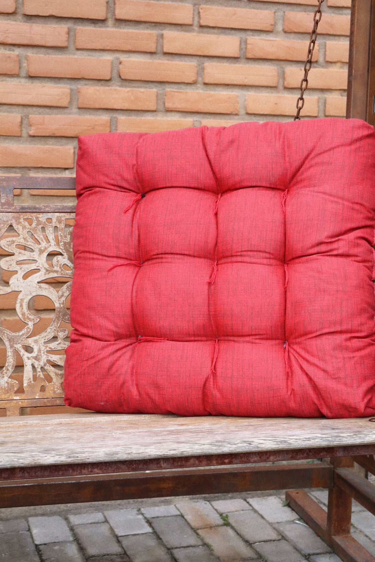 Almofada Futon 55x55cm Vermelha