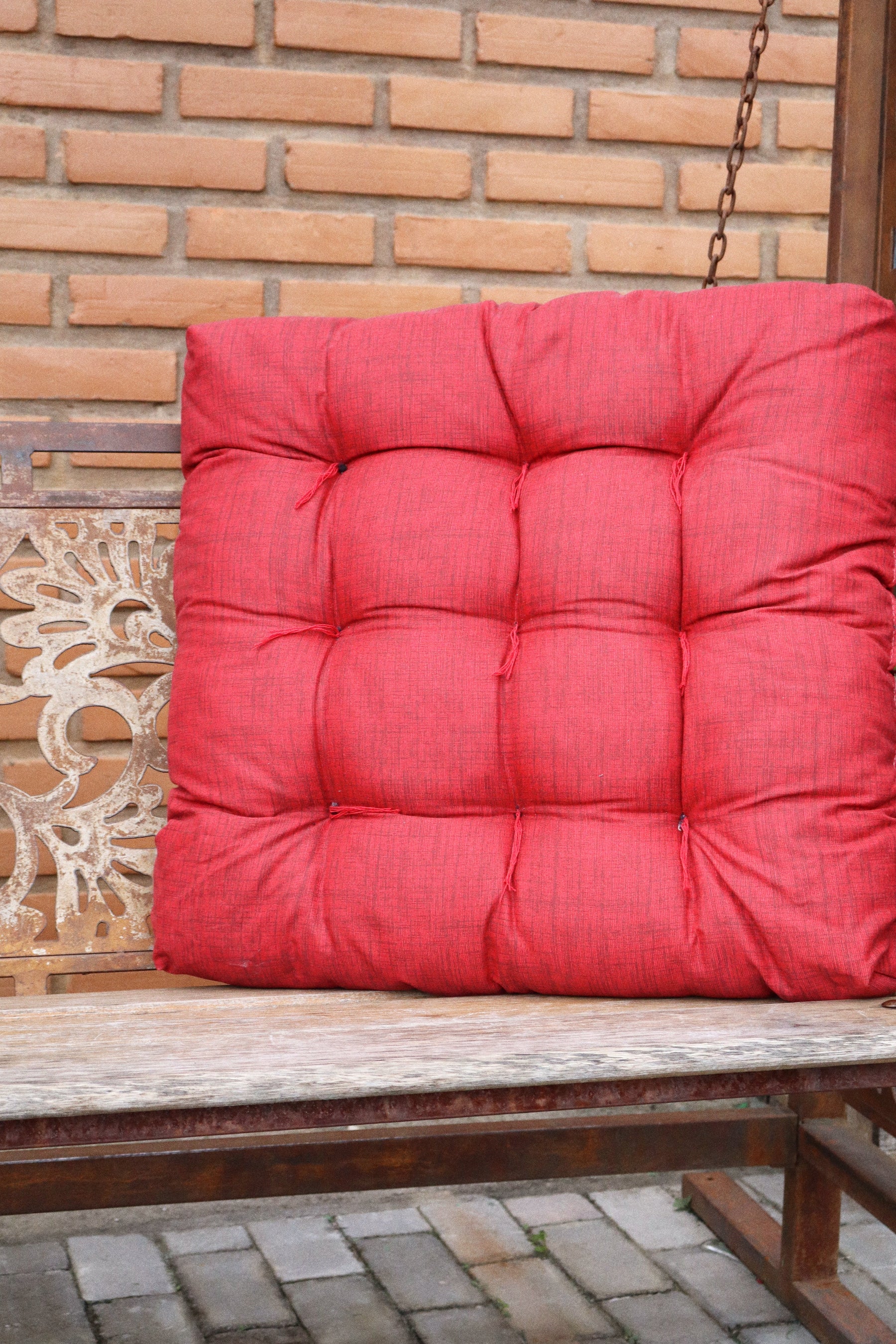 Almofada Futon 55x55cm Vermelha