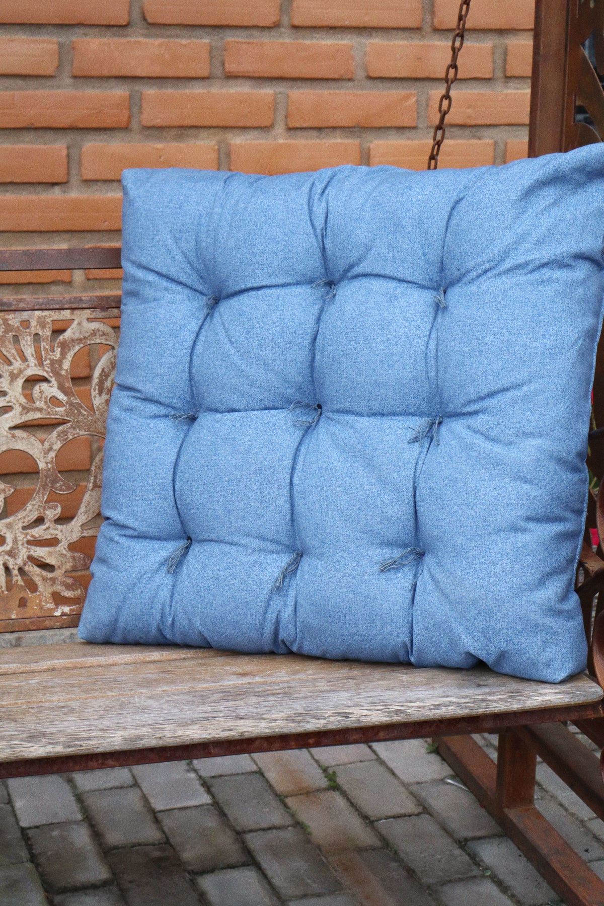 Almofada Futon 55x55cm Azul Clara