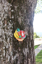 Quadro Madeira Frutas Variadas
