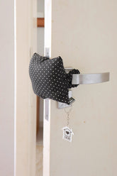 Protetor de Porta  “Não Bate a Porta” Poá Preto