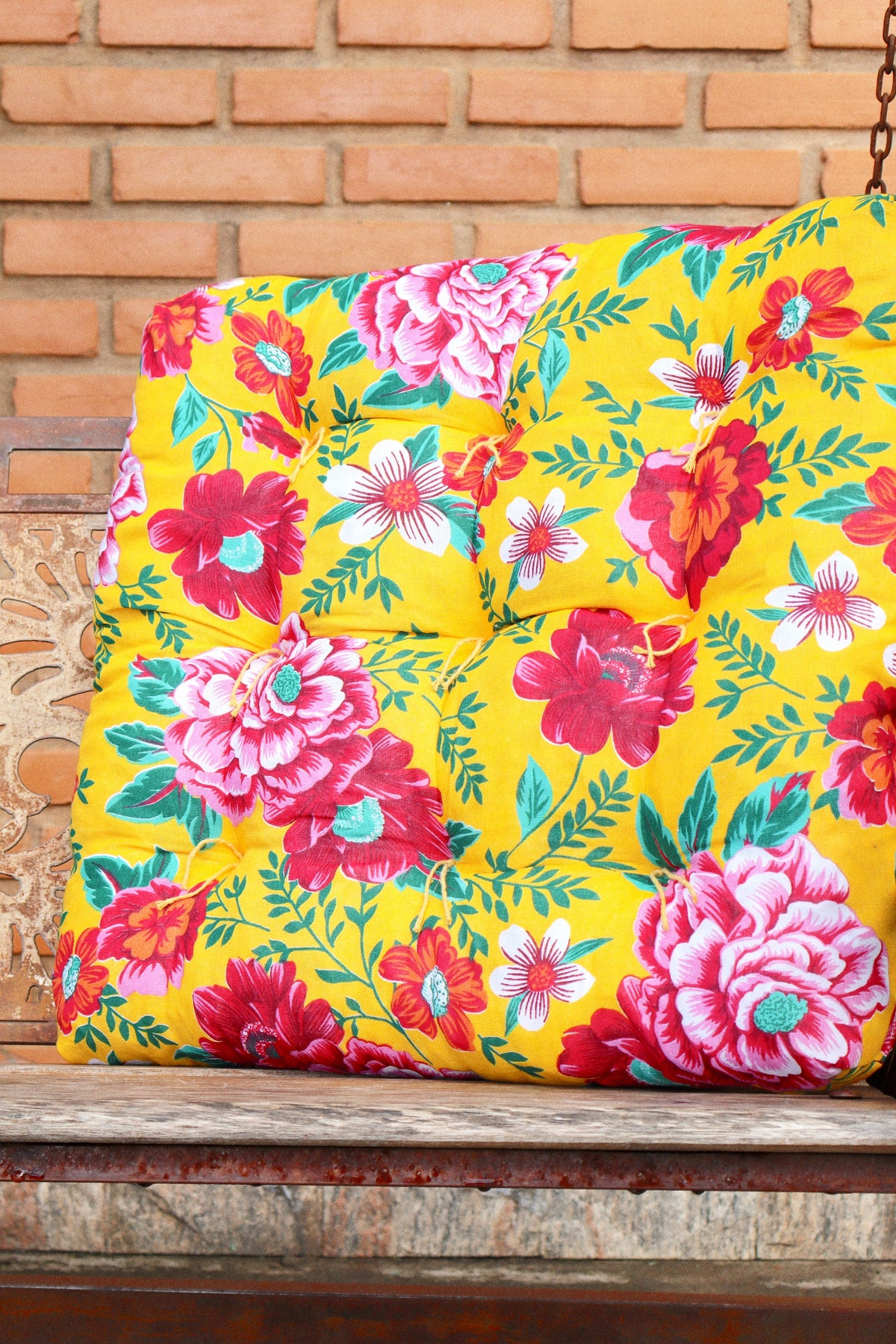 Almofada Futon Chita Amarelo 55x55cm
