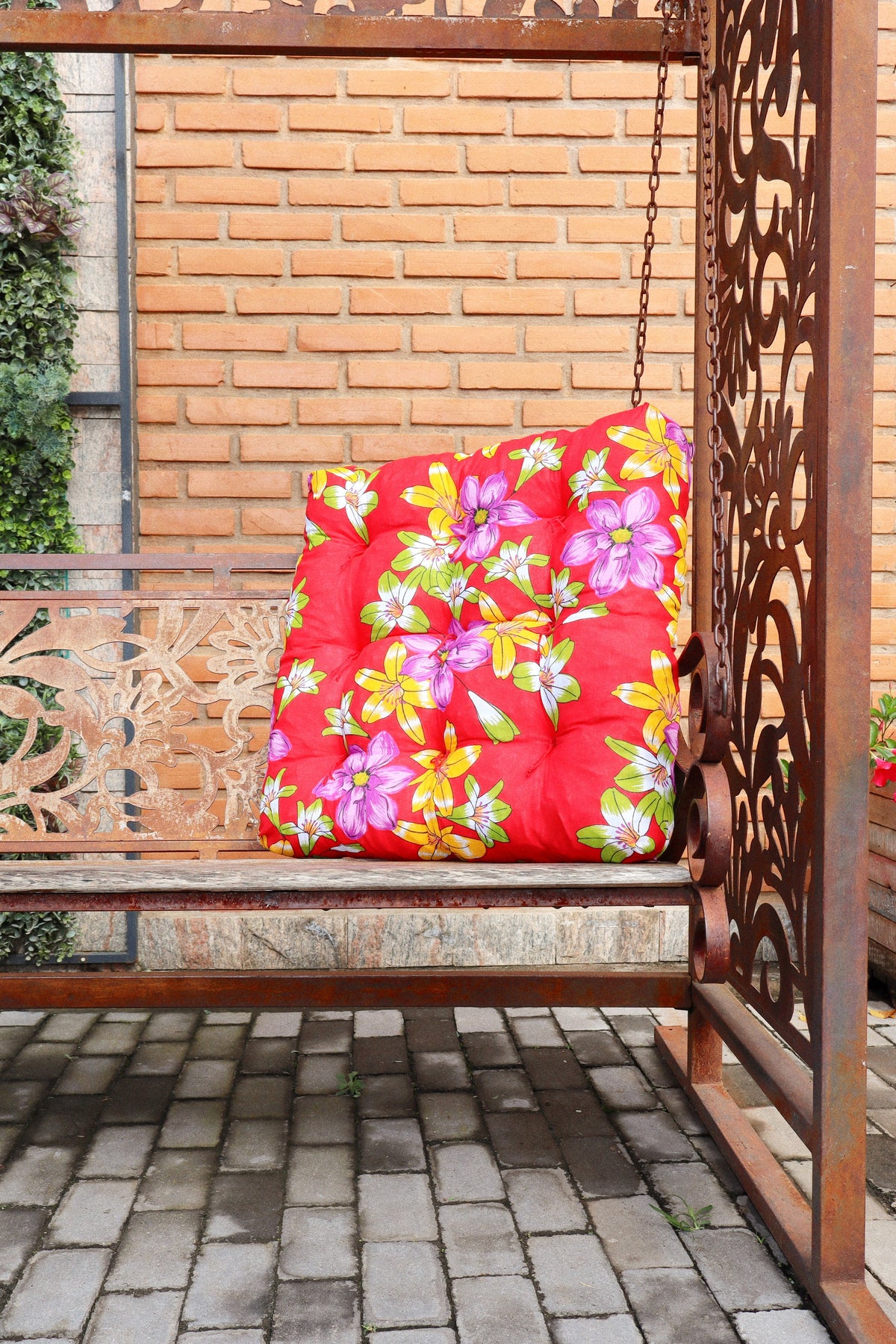 Almofada Futon Chita Vermelho 55x55cm