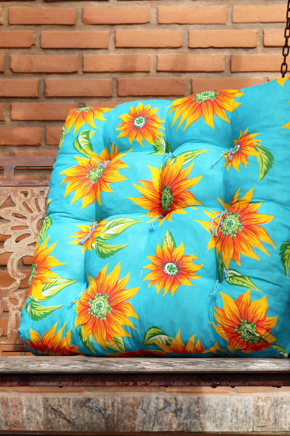 Almofada Futon Chita Azul Claro 55x55cm