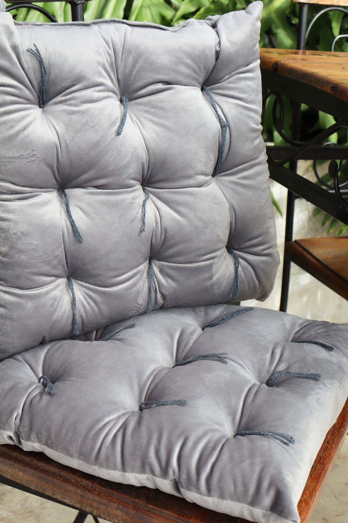 Almofada para Cadeira Futon Cinza Escuro