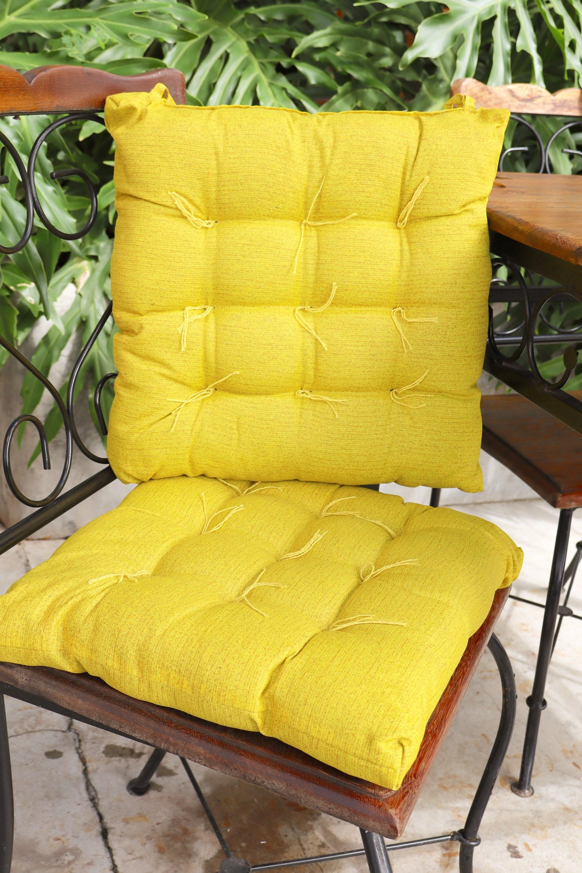 Almofada para Cadeira Futon Amarelo Liso