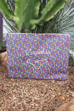 Necessaire Porta Calcinha Limpinha Sujinha G Florzinhas Coloridas