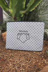 Necessaire Porta Cueca Limpinha Sujinha G Bolinhas Preta